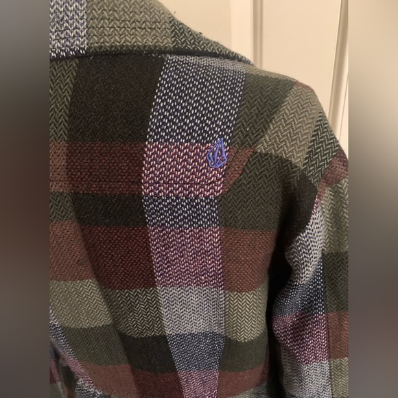 Vintage Volcom Purple Checkered Peacoat M - Picture 6 of 9